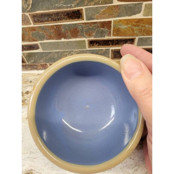 Vintage Small Crock Bowl Pet Dish, Dog/Cat, Succulent Planter, Farmhouse Decor - Picture 3 of 4